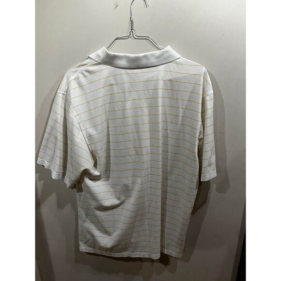 Fairway and Greene Polo Mens Size Large White And Yellow Stripes Coronado Golf - Picture 4 of 6